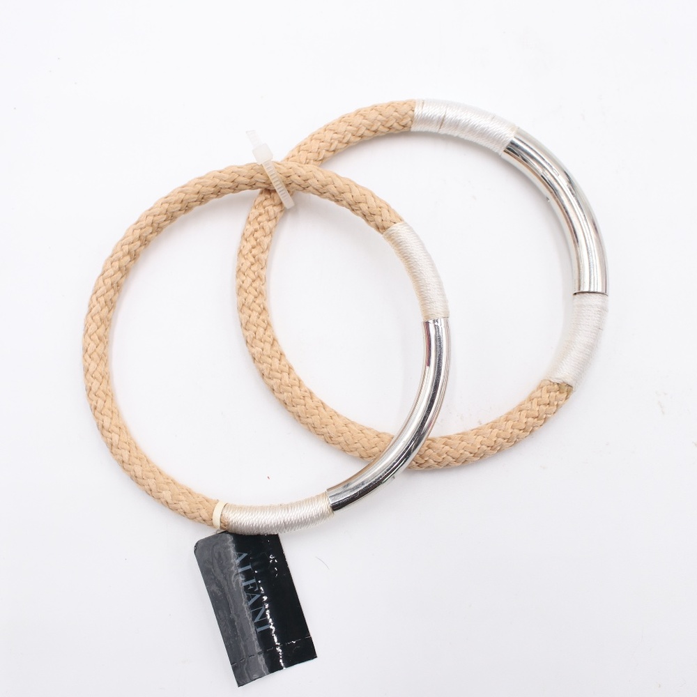 Alfani Women's Silver Tone 2 Piece set Bangle Bracelets NWT
